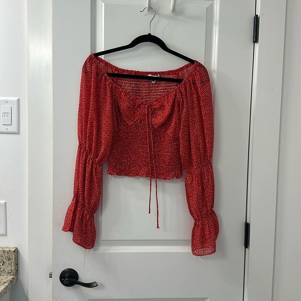 Red blouse